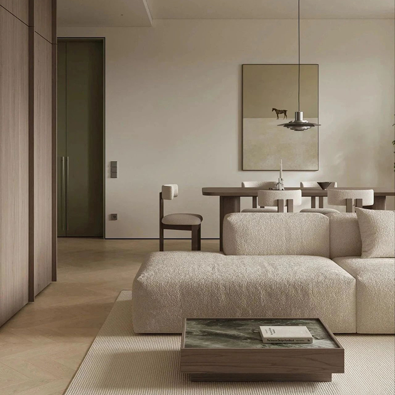 Interior Design Graphic Design - Минималистичная деревянная мебель в античном стиле
