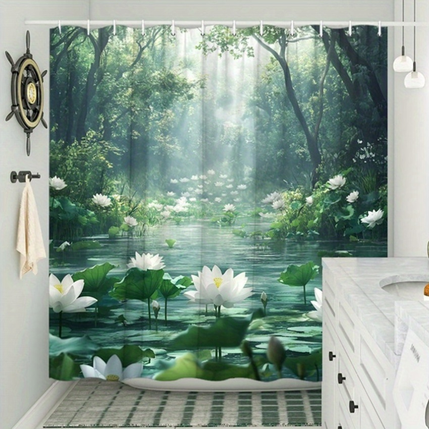 Interior Design Zen - Занавеска для душа Lotus Forest из