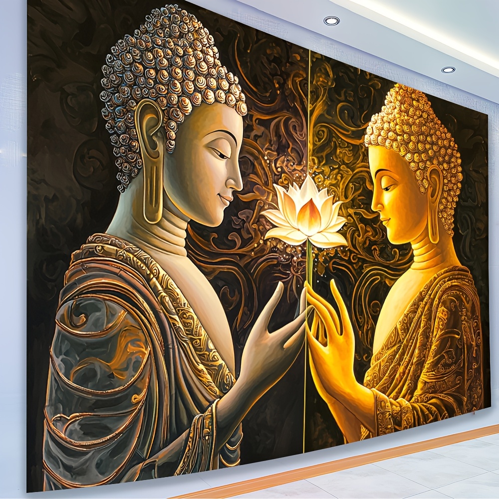 Interior Design Zen - Будда Лотос Настенный Гобелен Духовный Художественный