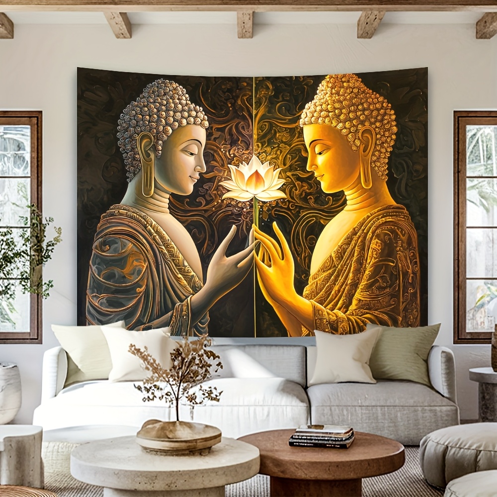 Будда Лотос Настенный Гобелен  – обзор и цена Interior Design Zen